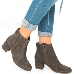 Steve Madden Holster Western Boho Suede Block Heel Ankle Boots Size 10